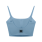 Beau Chaos Women's "Name & BC Mirror" Logo Solid Color Sports Bra
