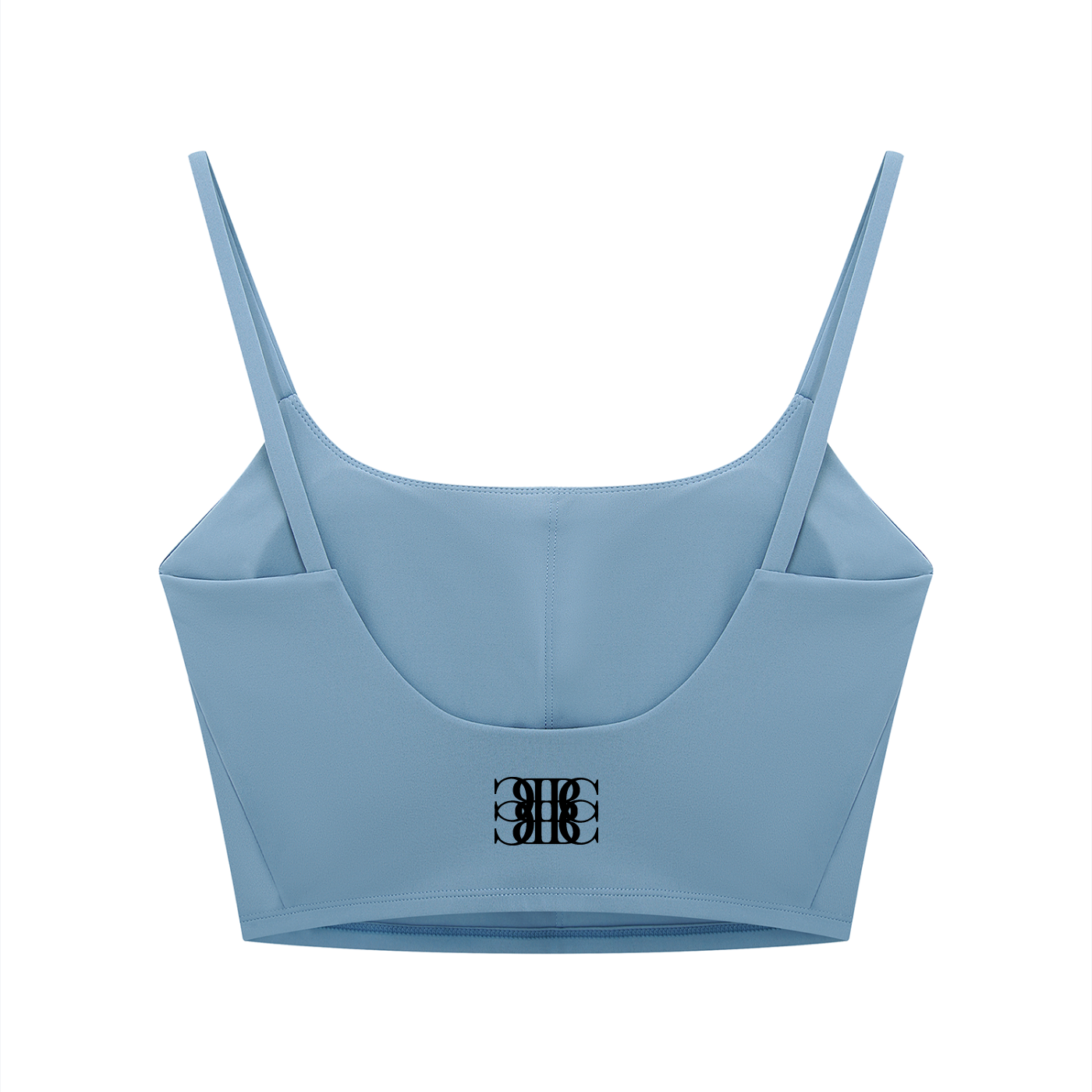 Beau Chaos Women's "Name & BC Mirror" Logo Solid Color Sports Bra