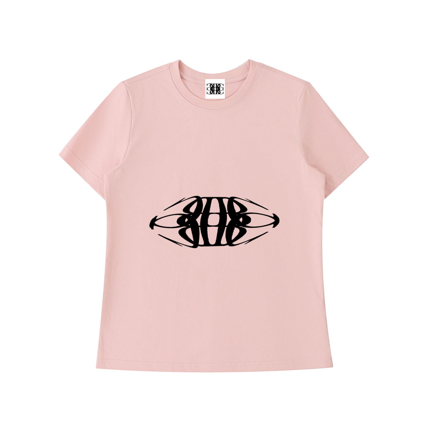 Beau Chaos Women's "Tall & Wide Stretch" Logo Standard Shoulder T-Shirt