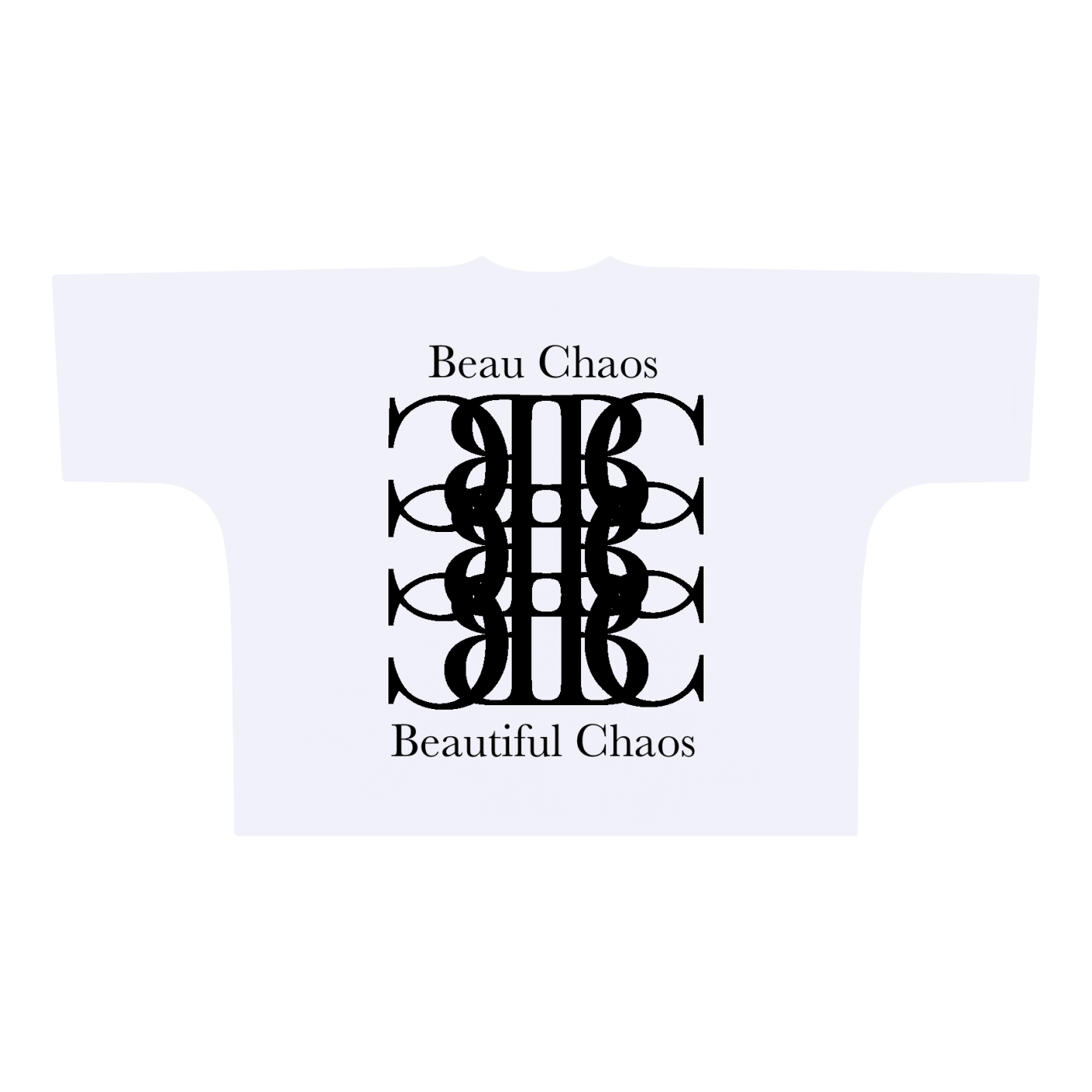 Beau Chaos Unisex "Face Phase 3 & BC Stack" Logo Oversized One-Piece Boxy T-Shirt