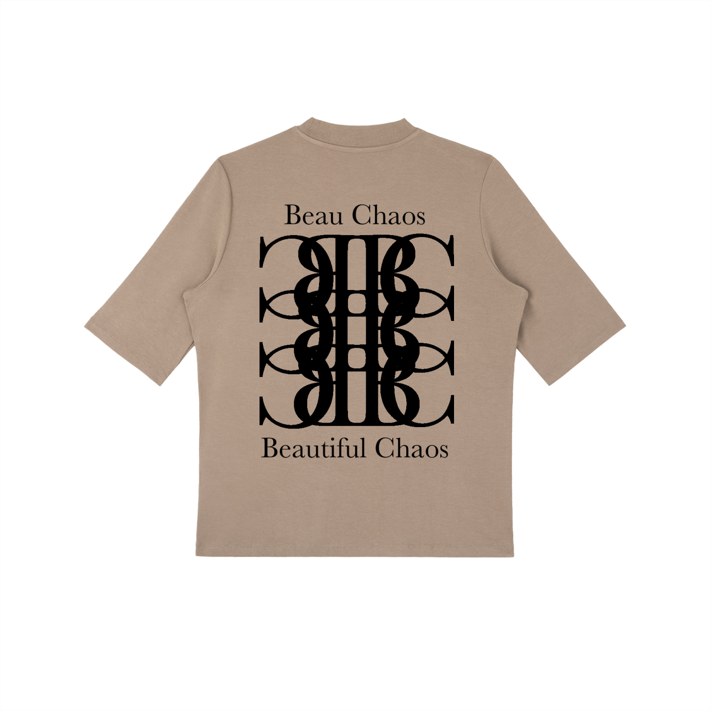 Beau Chaos Women's "BC Perspective & BC Stack" Logo Mock Neck Short Sleeve T-Shirt