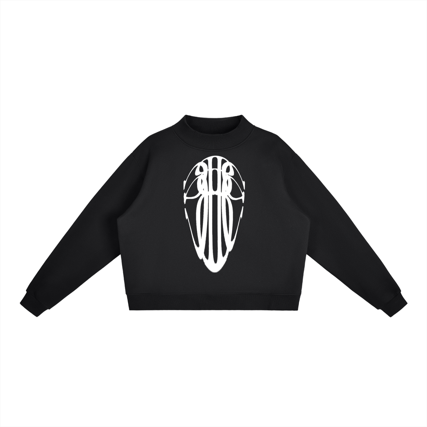 Beau Chaos Women's "Tall Stretch & BC Stack" Logo Mock-Neck Crew Sweatshirt