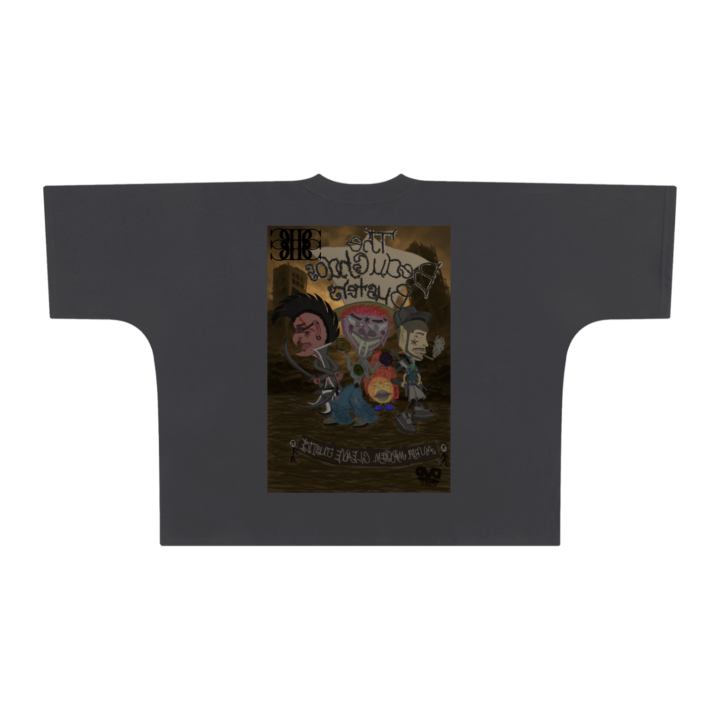Beau Chaos Unisex "The Beau Chaos Busters & BC Mirror" Logo Oversized One-Piece Boxy T-Shirt