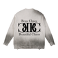 Beau Chaos Unisex "Wide Stretch & Name" Logo Sun Fade Distressed Ripped Crewneck Sweater