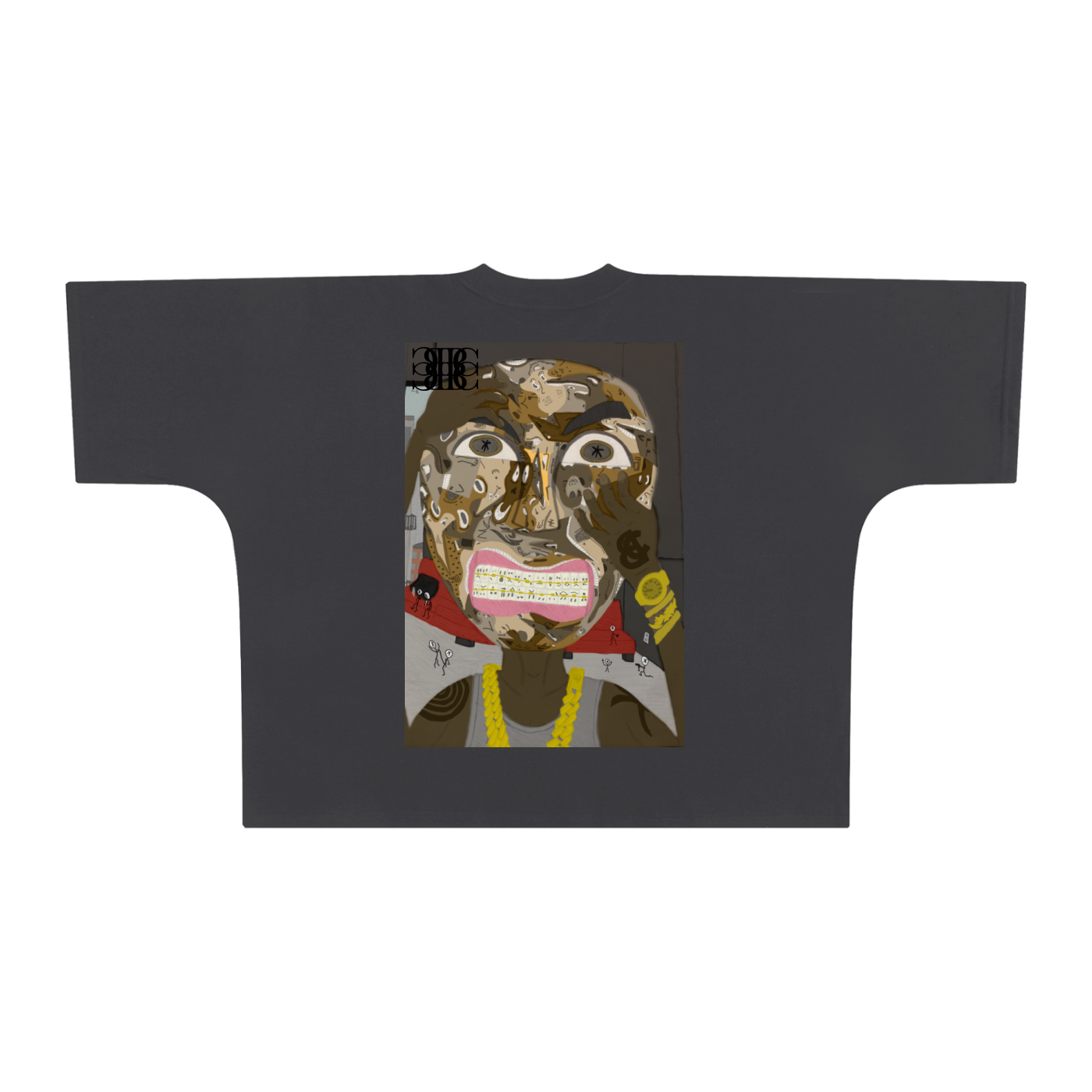 Beau Chaos Unisex "Might Not Give Up & BC Mirror" Logo Oversized One-Piece Boxy T-Shirt