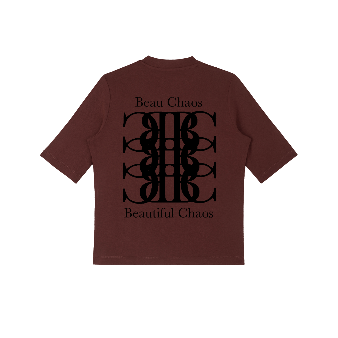 Beau Chaos Women's "BC Perspective & BC Stack" Logo Mock Neck Short Sleeve T-Shirt