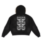 Beau Chaos Unisex "Wide Stretch, Face Phase 2 & 3" Logo Sun Fade Boxy Detachable Fur Hoodie