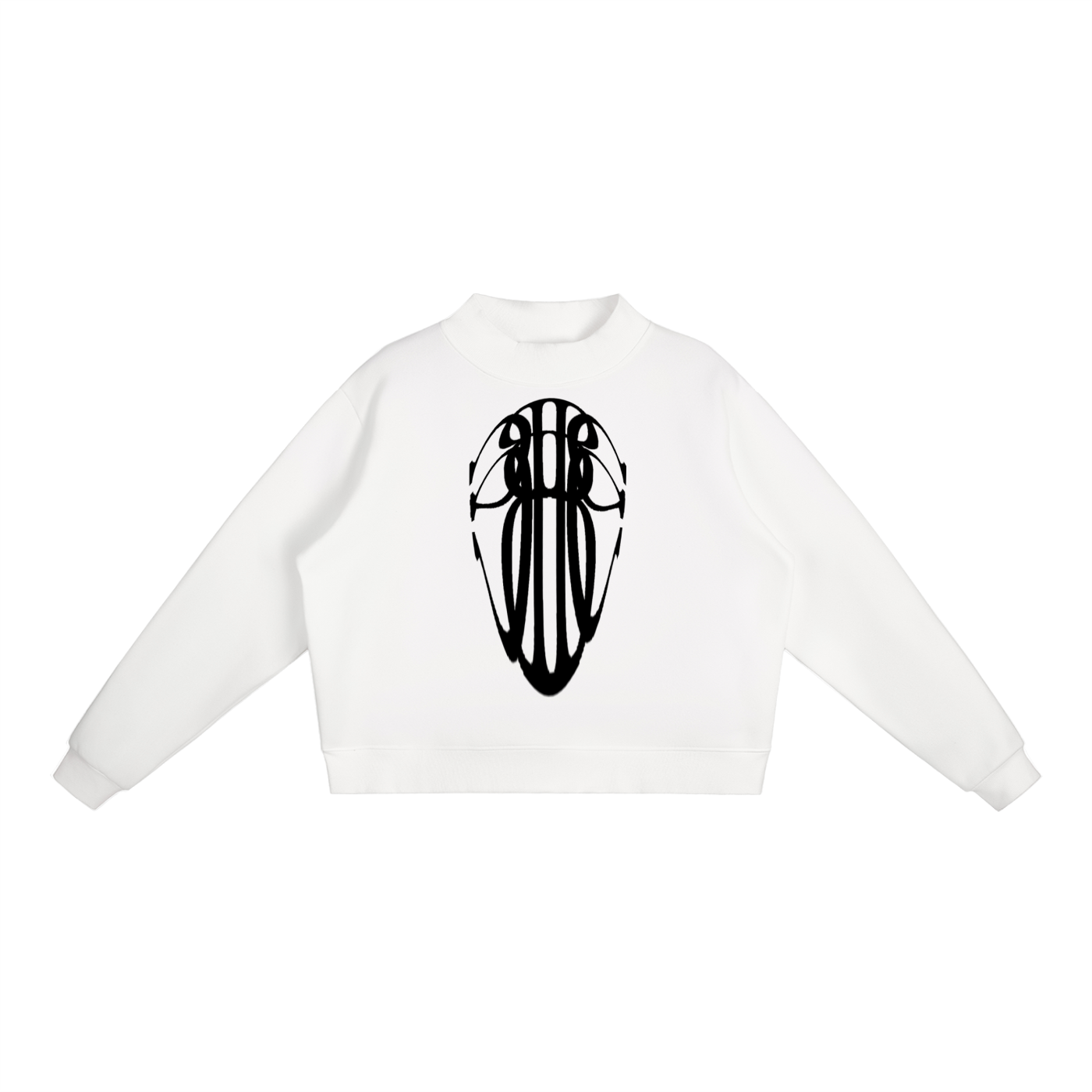 Beau Chaos Women's "Tall Stretch & BC Stack" Logo Mock-Neck Crew Sweatshirt