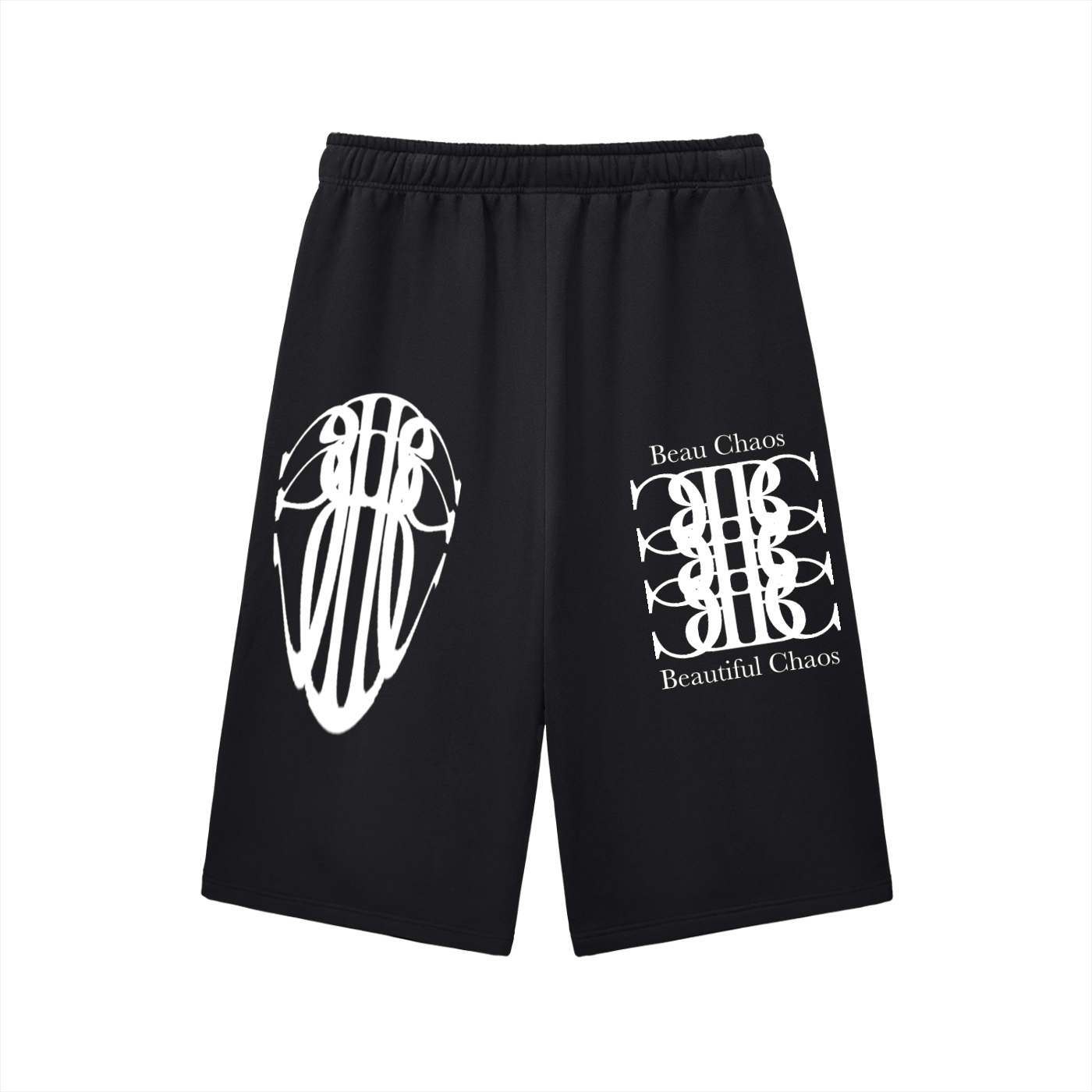 Beau Chaos Unisex "Tall Stretch & BC Stack" Logo Relaxed Drawstring Three-quarter Sweatpants