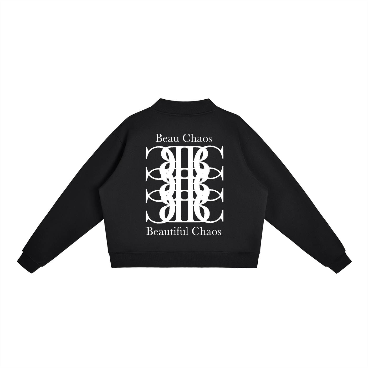 Beau Chaos Women's "Tall Stretch & BC Stack" Logo Mock-Neck Crew Sweatshirt