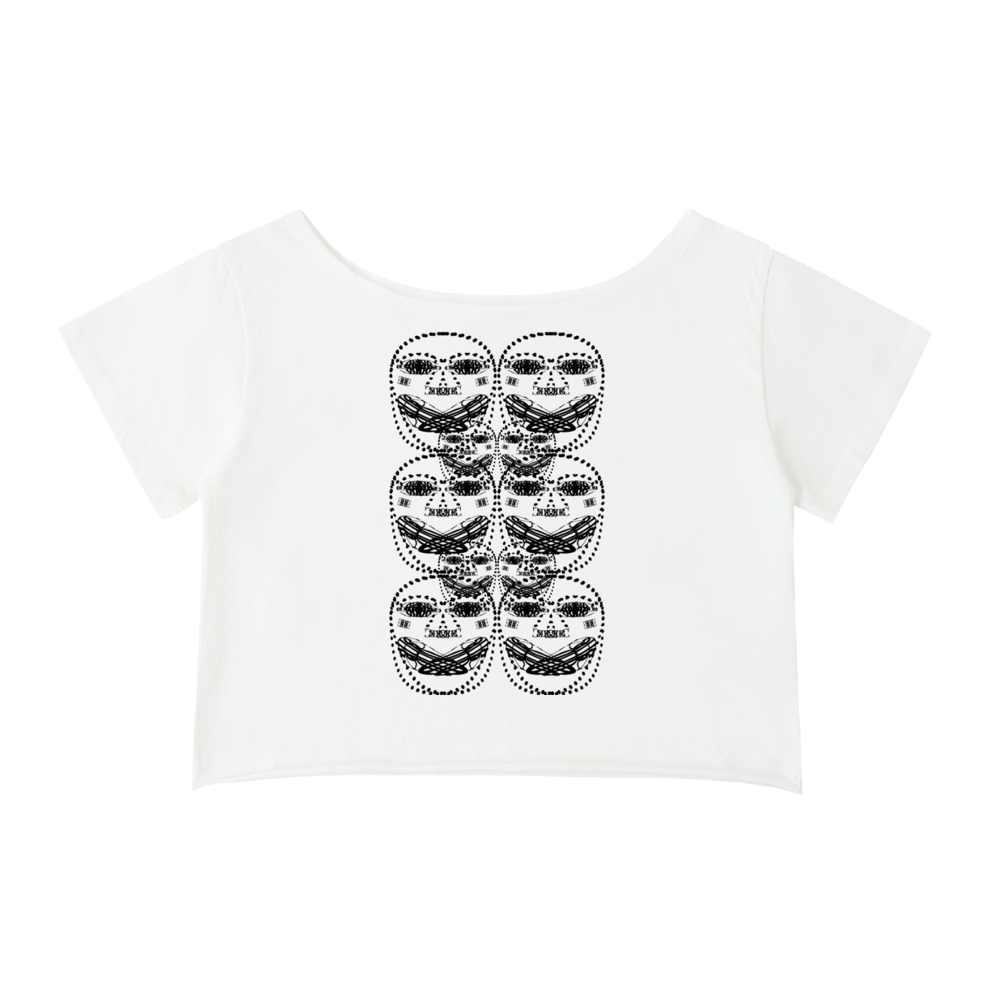 Beau Chaos Women's "Face Phase 3 & BC Mirror" Logo Off-Shoulder Rolled Hem T-Shirt