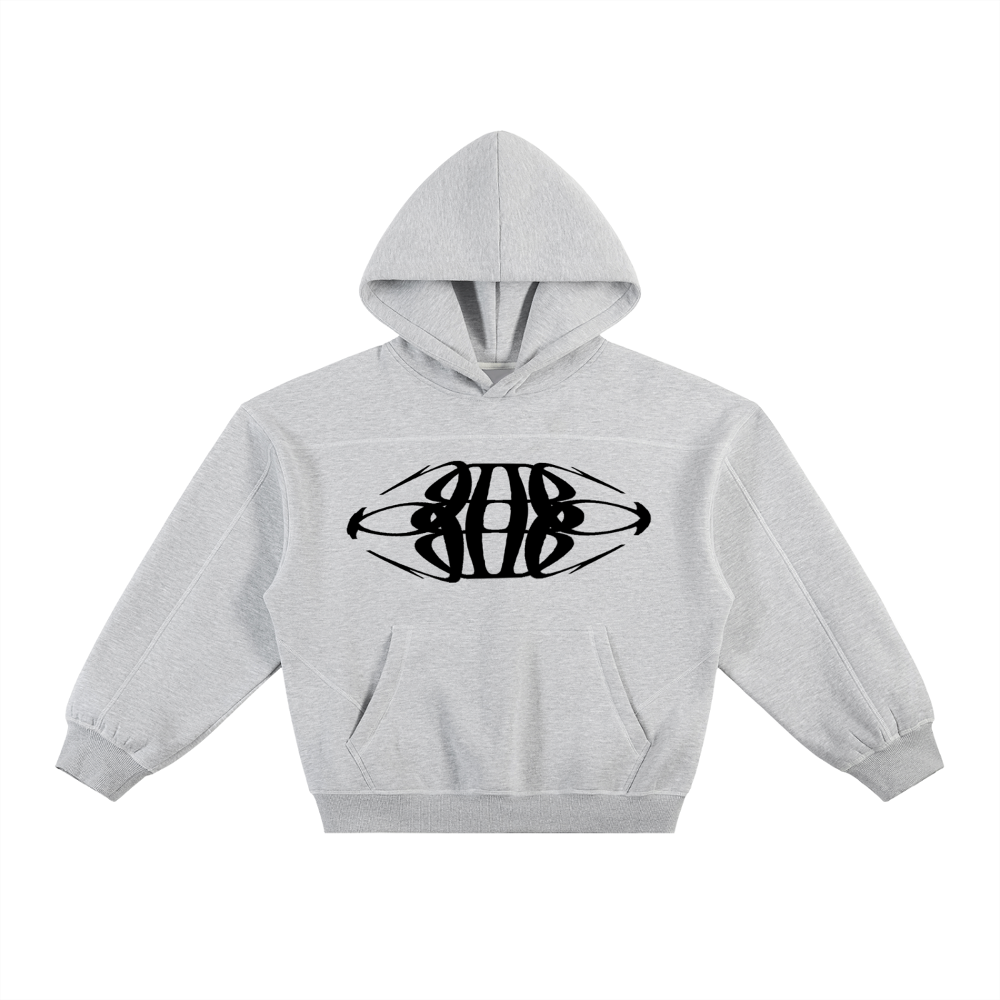 Beau Chaos Unisex "Tall & Wide Stretch" Logo Contrast-Stitched Boxy Hoodie