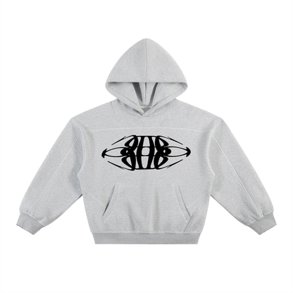Beau Chaos Unisex "Tall & Wide Stretch" Logo Contrast-Stitched Boxy Hoodie