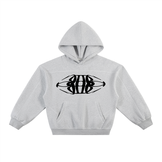 Beau Chaos Unisex "Tall & Wide Stretch" Logo Contrast-Stitched Boxy Hoodie