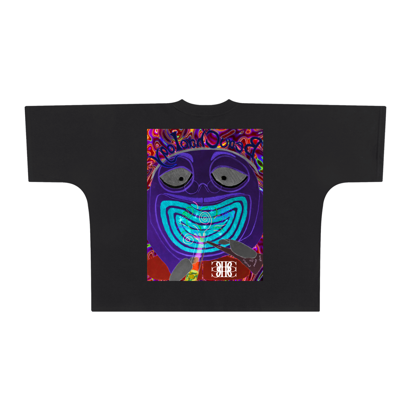 Beau Chaos Unisex "Beau Chaology & BC Mirror" Logo Oversized One-Piece Boxy T-Shirt