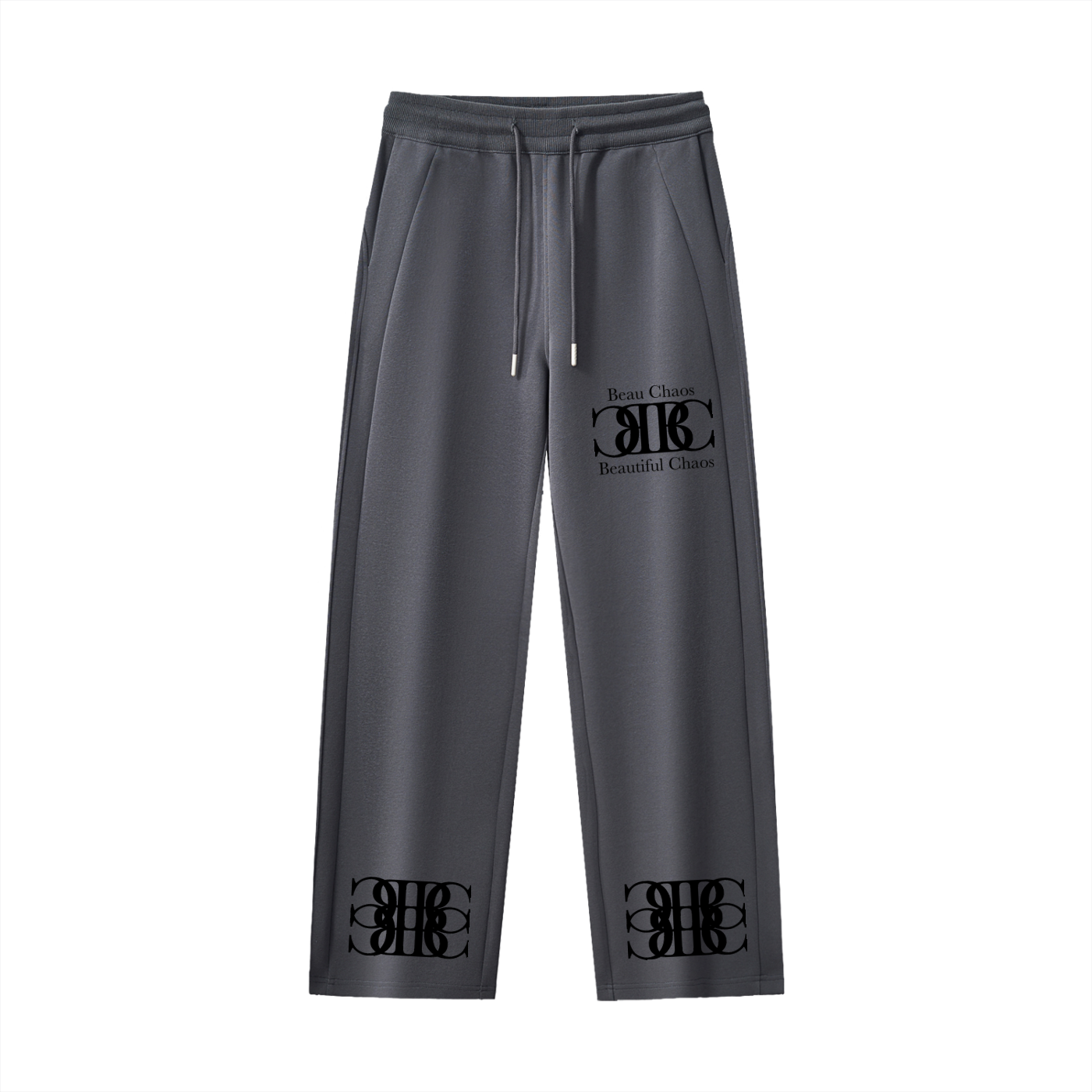 Beau Chaos Women's "BC Mirror & Name" Logo Drawstring Straight-Leg Sweatpants