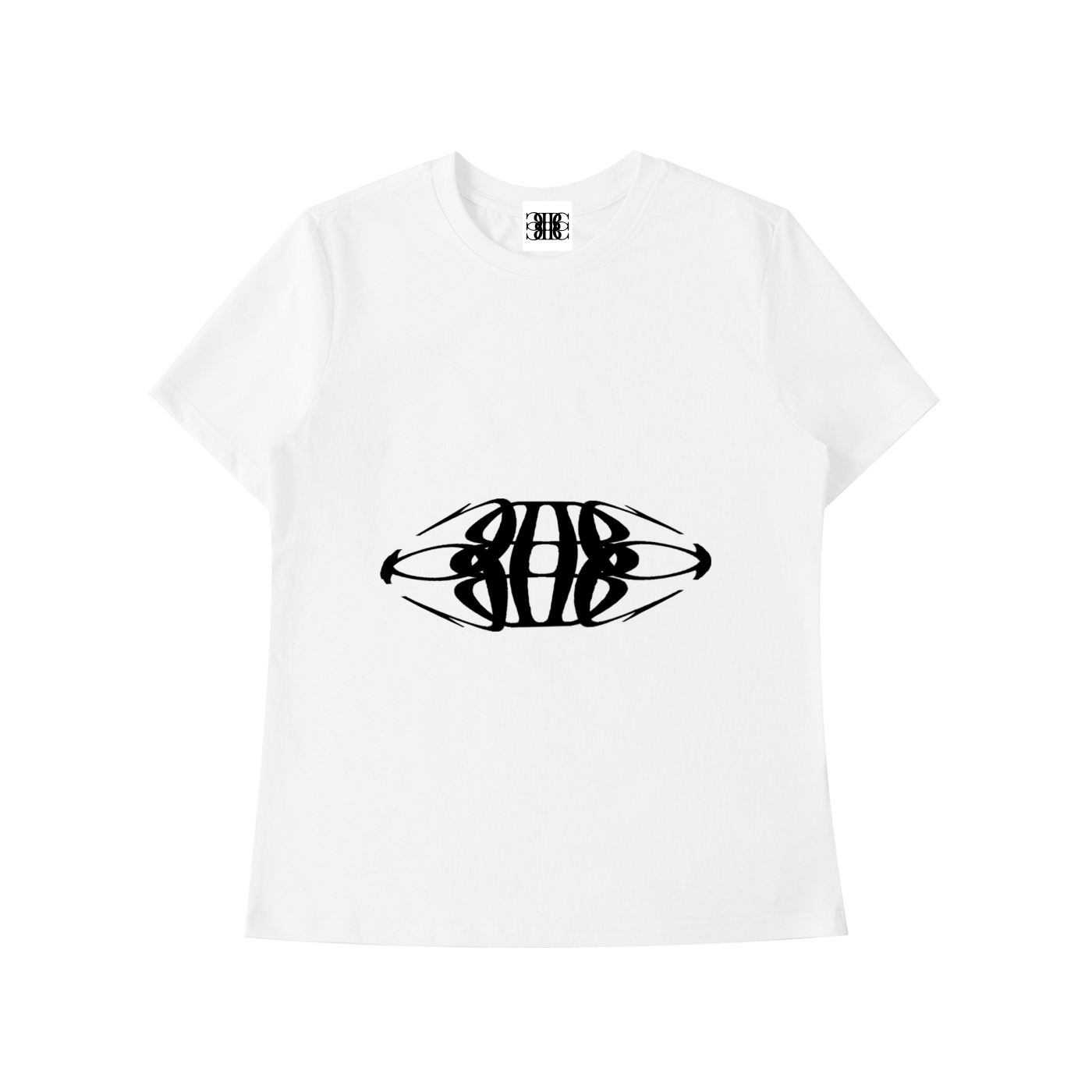 Beau Chaos Women's "Tall & Wide Stretch" Logo Standard Shoulder T-Shirt