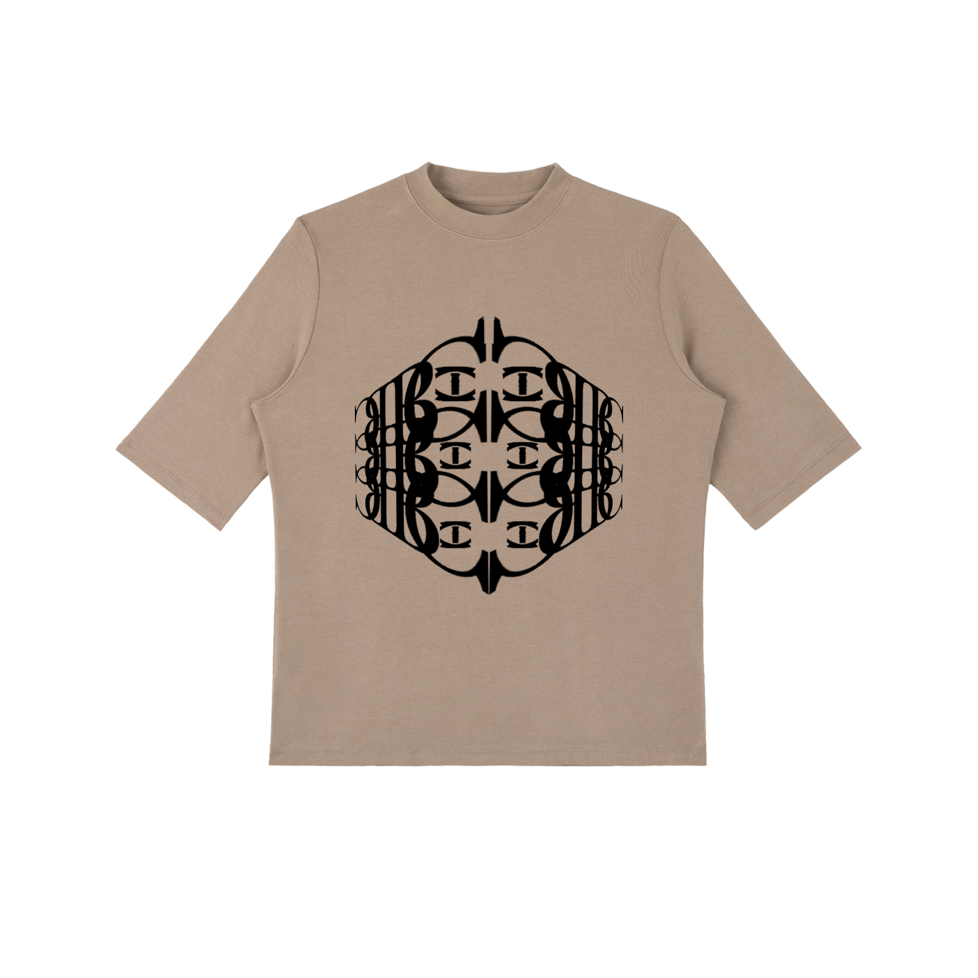 Beau Chaos Women's "BC Perspective & BC Stack" Logo Mock Neck Short Sleeve T-Shirt