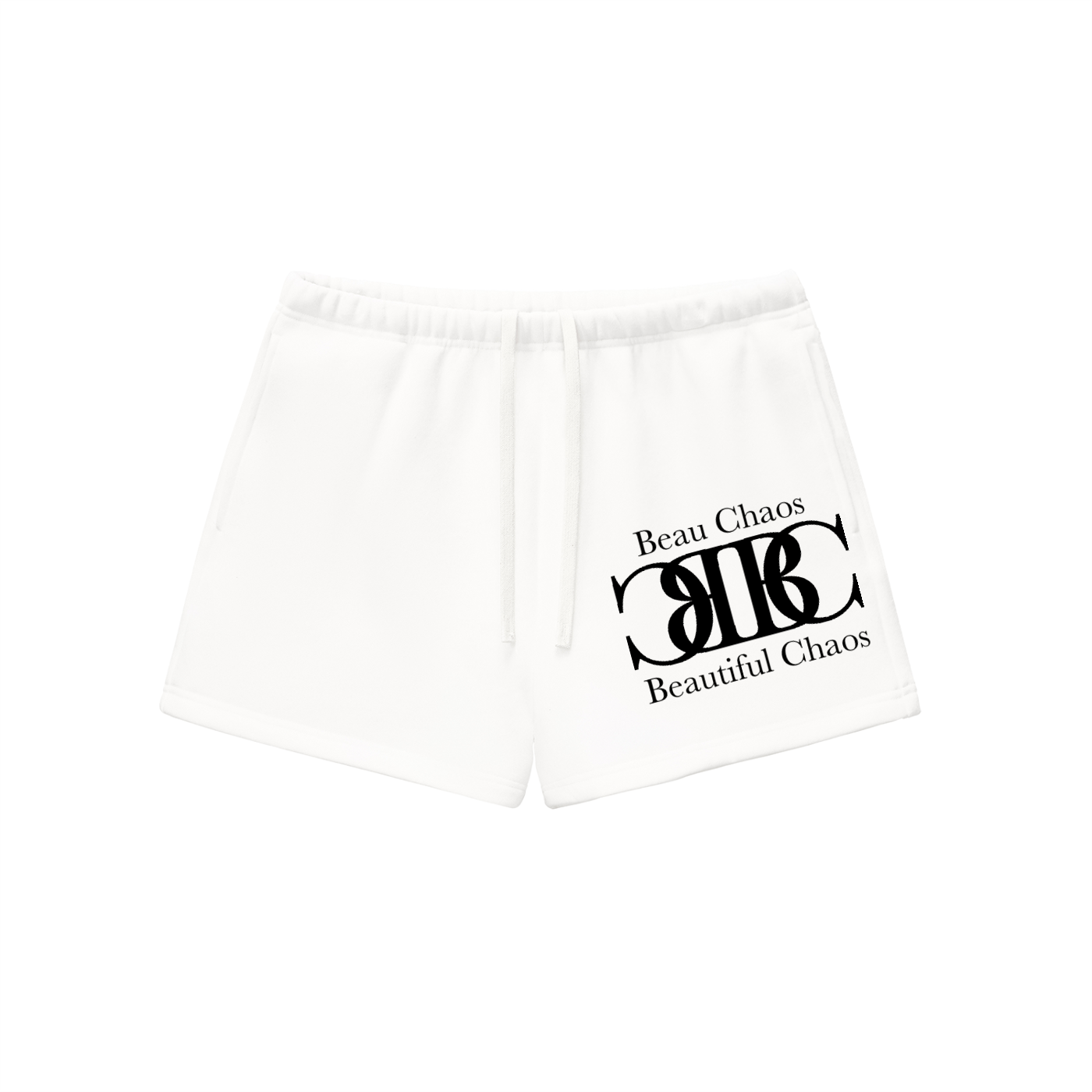 Beau Chaos Women's "Name & Wide Stretch" Logo Drawstring Sweatshorts