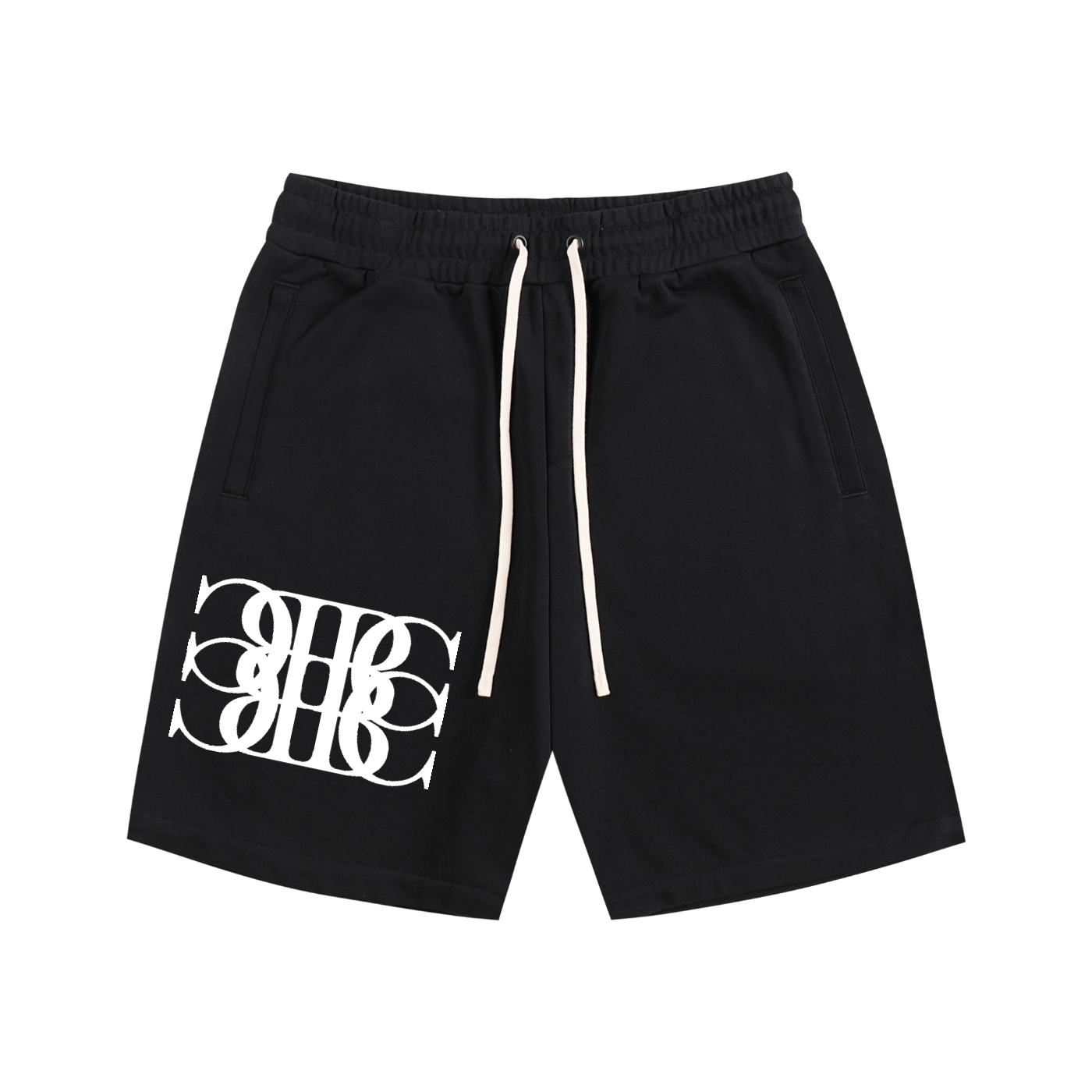 Beau Chaos Unisex "BC Mirror & Wide Stretch" Logo Shorts