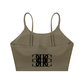 Beau Chaos Women's "Name & BC Mirror" Logo Spaghetti Strap Yoga Sports Bra