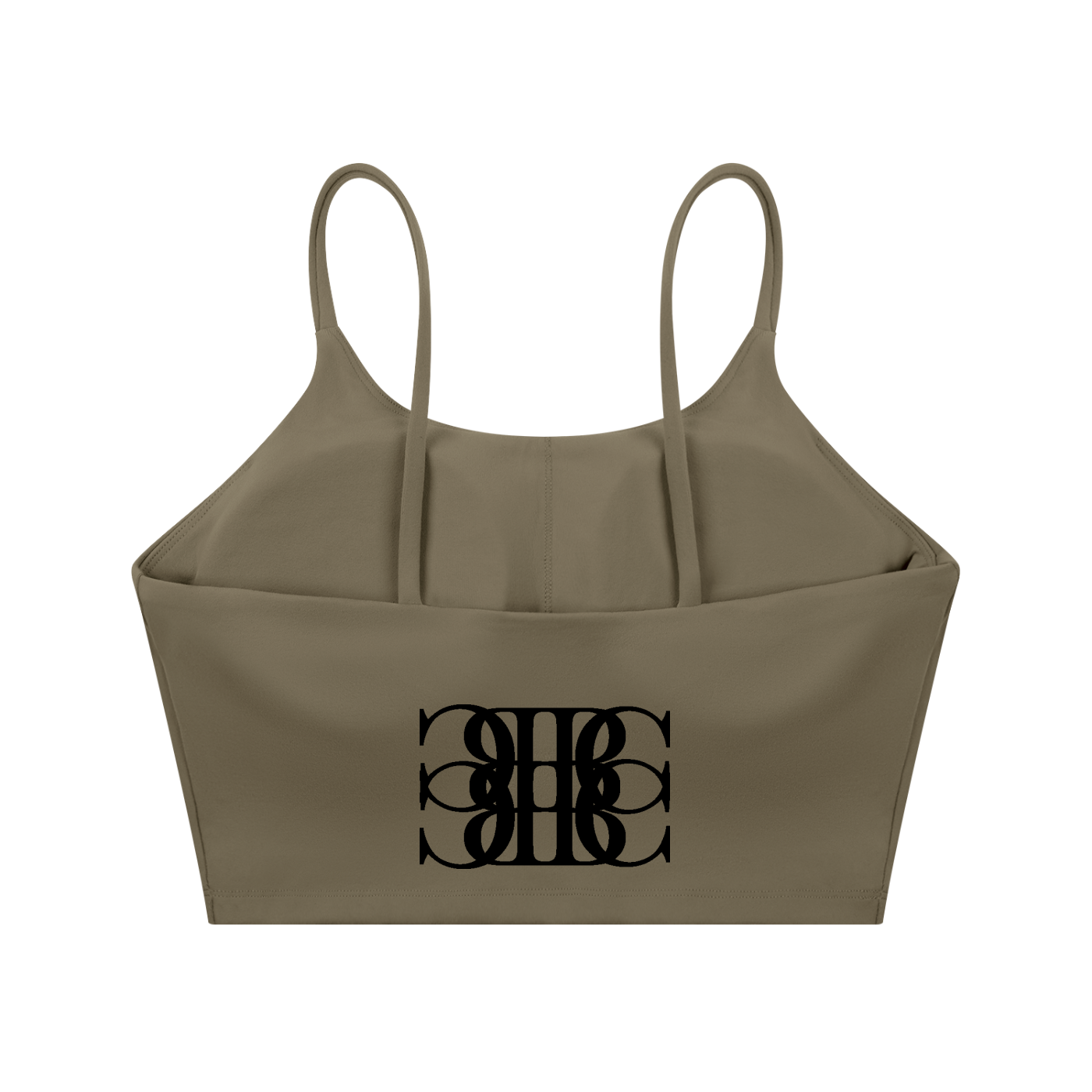Beau Chaos Women's "Name & BC Mirror" Logo Spaghetti Strap Yoga Sports Bra
