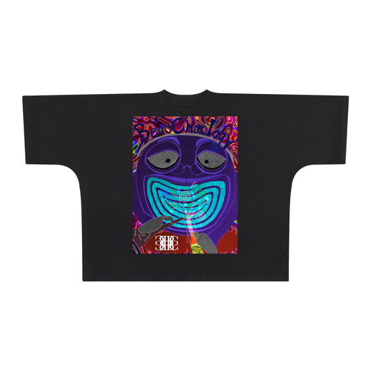 Beau Chaos Unisex "Beau Chaology & BC Mirror" Logo Oversized One-Piece Boxy T-Shirt