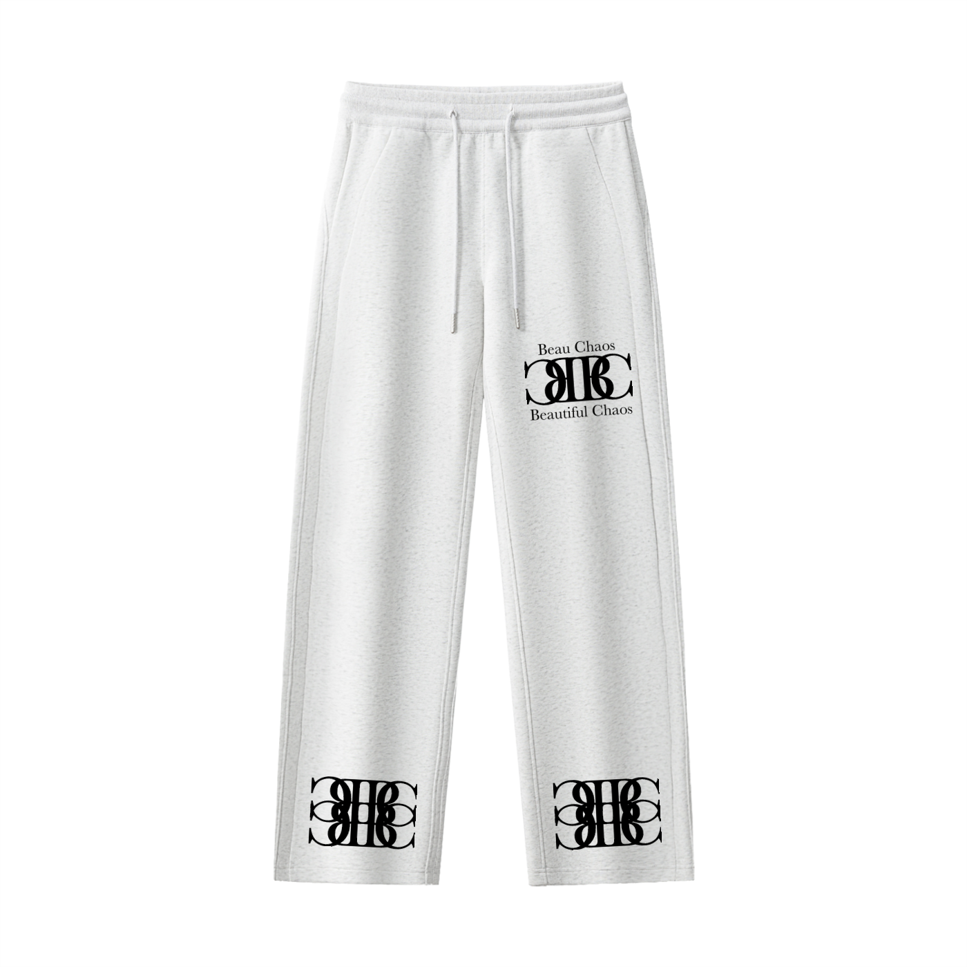 Beau Chaos Women's "BC Mirror & Name" Logo Drawstring Straight-Leg Sweatpants
