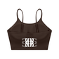 Beau Chaos Women's "Name & BC Mirror" Logo Spaghetti Strap Yoga Sports Bra
