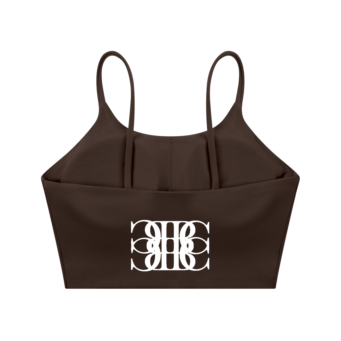 Beau Chaos Women's "Name & BC Mirror" Logo Spaghetti Strap Yoga Sports Bra