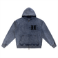Beau Chaos Unisex "Might Not Give Up & BC Mirror" Logo Snow Wash Oversized Zip-Up Hoodie