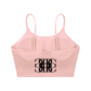 Beau Chaos Women's "Name & BC Mirror" Logo Spaghetti Strap Yoga Sports Bra