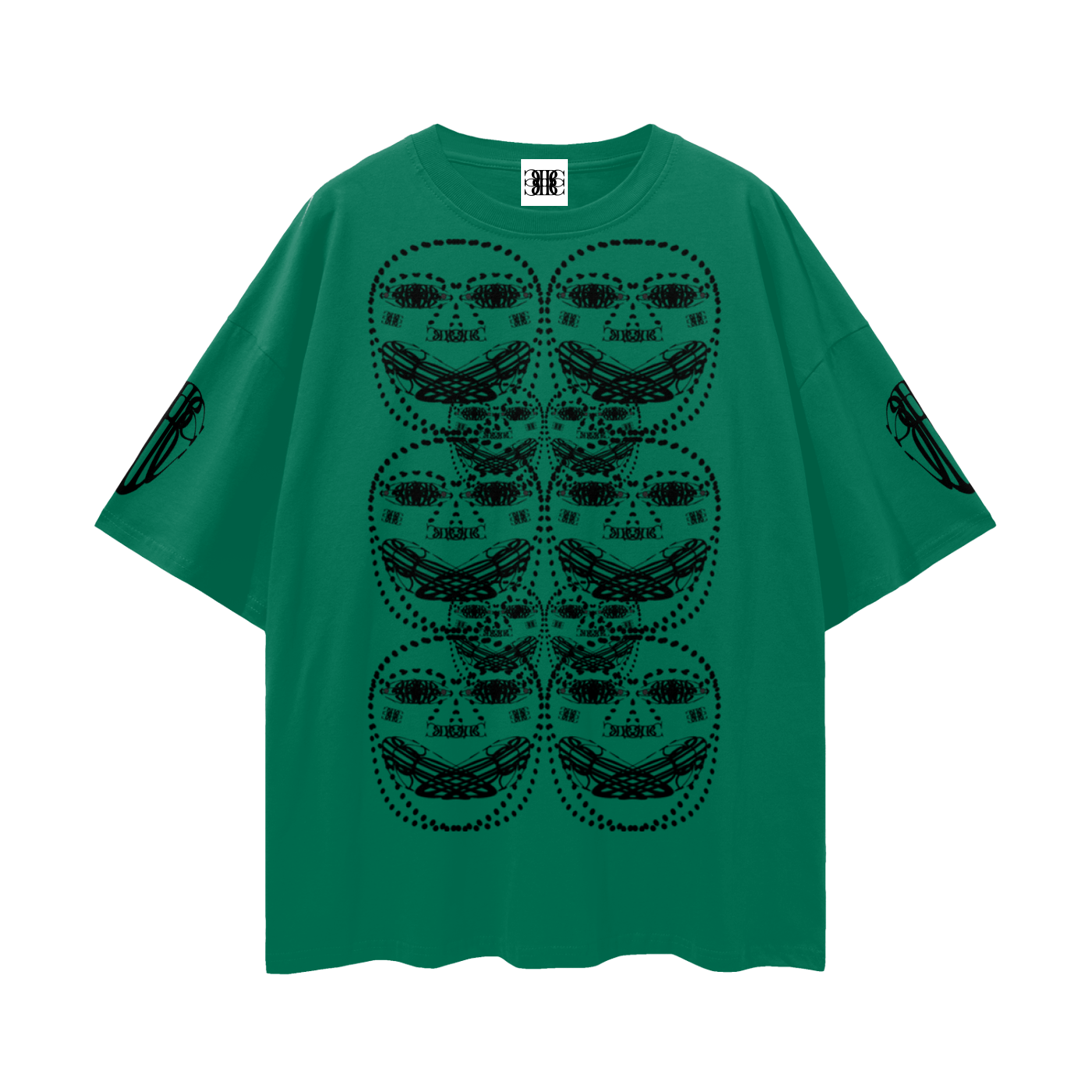 Beau Chaos Unisex "Face Phase 3, Tall Stretch & BC Stack" Logo Streetwear Loose Drop Shoulder T-Shirt