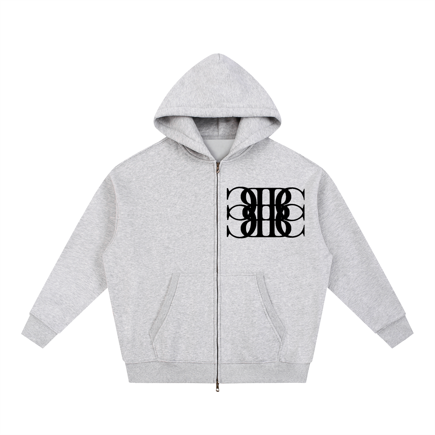 Beau Chaos Unisex "BC Mirror & Name" Logo Oversized Boxy Hoodie