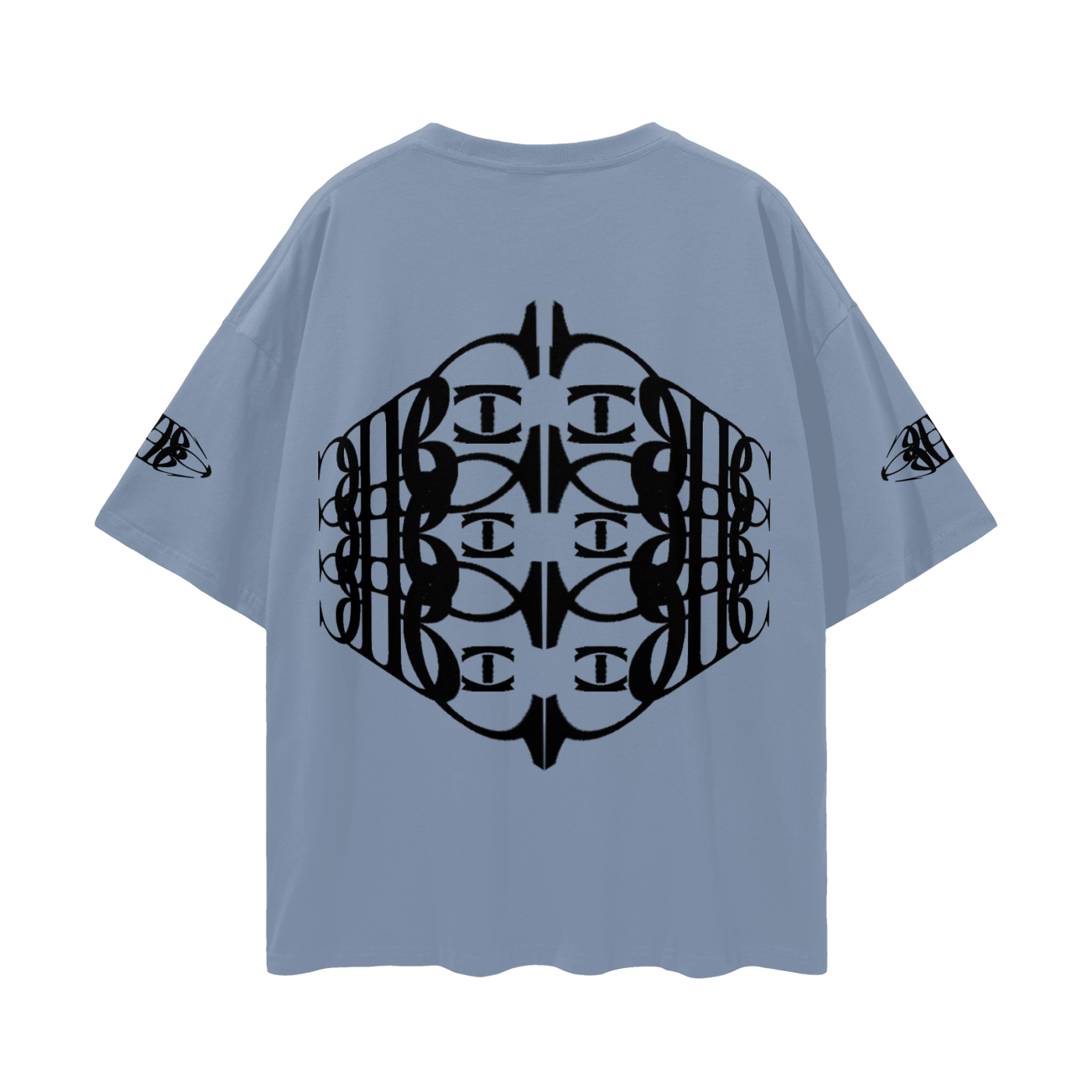 Beau Chaos Unisex "Name, Wide Stretch & BC Perspective" Logo Streetwear Loose Drop Shoulder T-Shirt