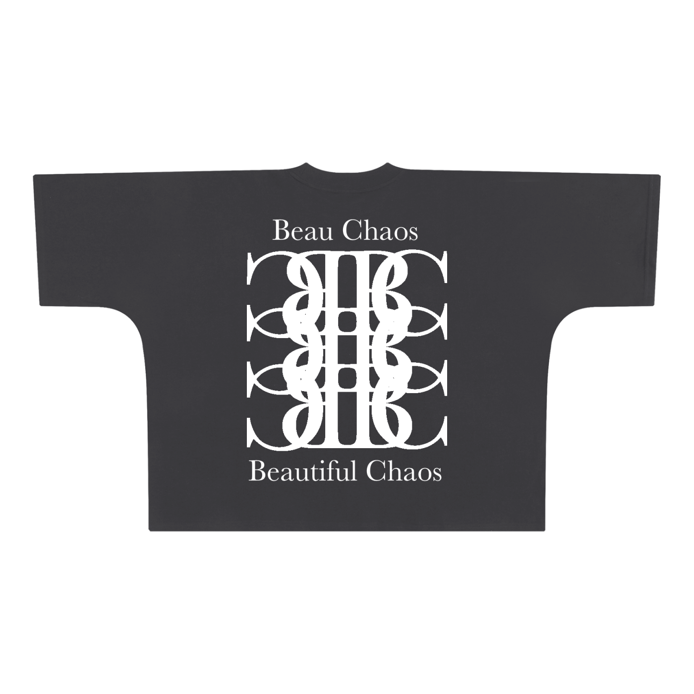 Beau Chaos Unisex "Face Phase 1 & BC Stack" Logo Oversized One-Piece Boxy T-Shirt