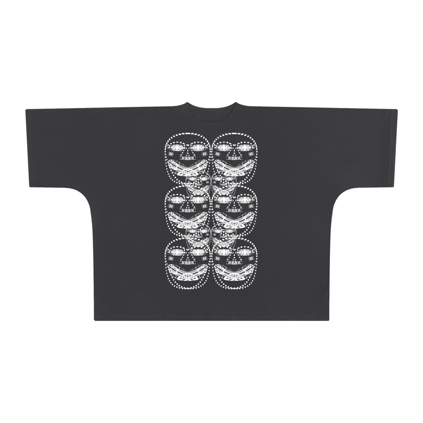 Beau Chaos Unisex "Face Phase 3 & BC Stack" Logo Oversized One-Piece Boxy T-Shirt