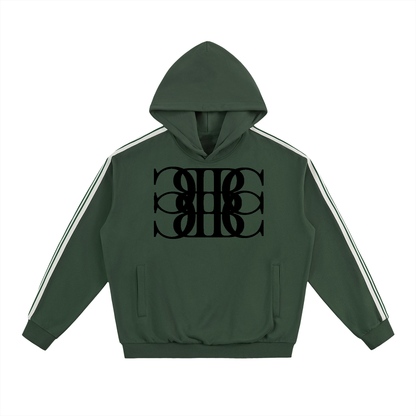 Beau Chaos Unisex "BC Mirror & BC Stack" Logo Side Stripe Drop-Shoulder Hoodie