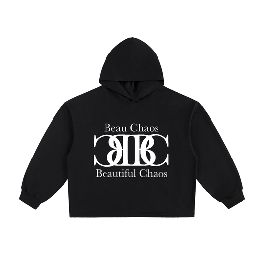 Beau Chaos Unisex " Name & BC Perspective" Logo Heavyweight Oversized Drawstring Hoodie