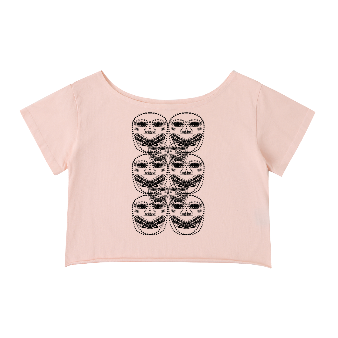 Beau Chaos Women's "Face Phase 3 & BC Mirror" Logo Off-Shoulder Rolled Hem T-Shirt