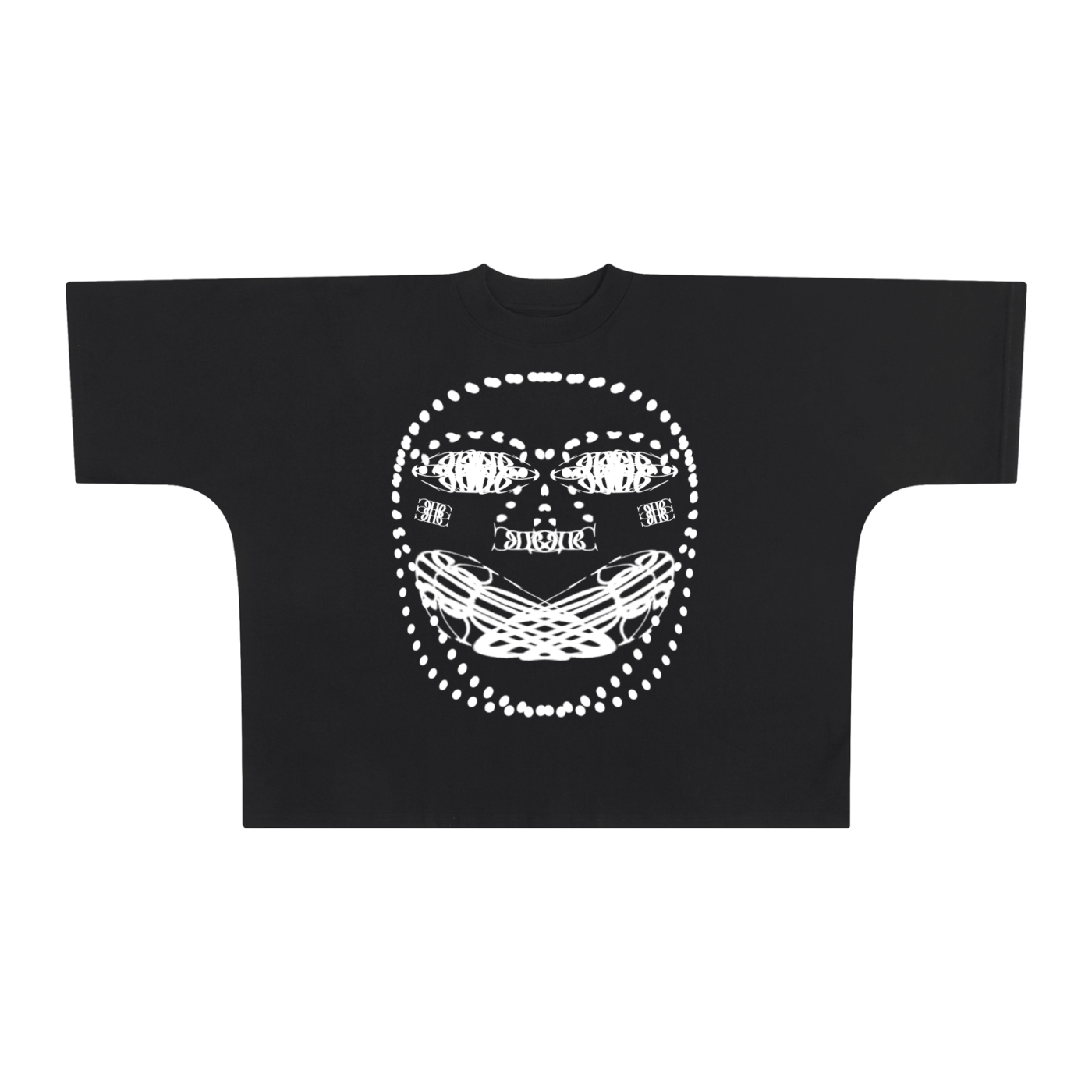 Beau Chaos Unisex "Face Phase 2 & BC Stack" Logo Oversized One-Piece Boxy T-Shirt