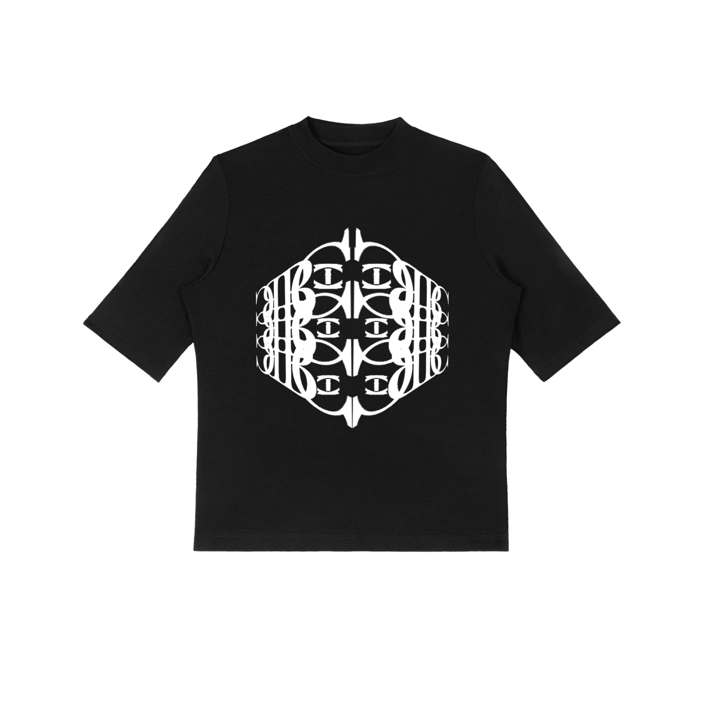 Beau Chaos Women's "BC Perspective & BC Stack" Logo Mock Neck Short Sleeve T-Shirt