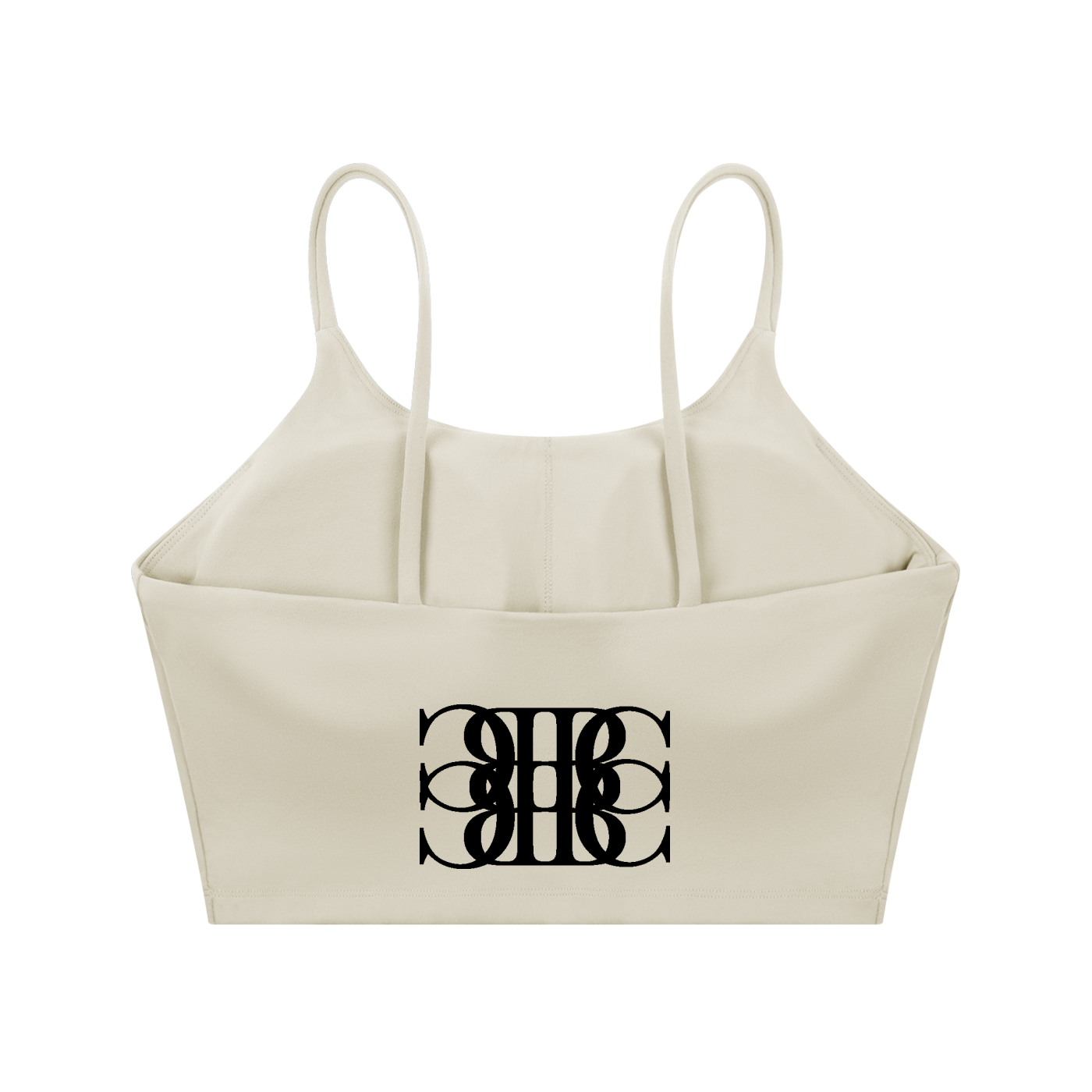 Beau Chaos Women's "Name & BC Mirror" Logo Spaghetti Strap Yoga Sports Bra