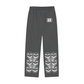 Beau Chaos Unisex "Bc Mirror & Face Phase 3" Logo Reflection Striped Straight-Leg Sweatpants