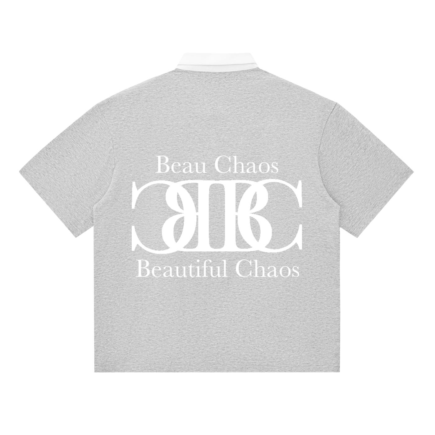 Beau Chaos Unisex "Wide Stretch & Name" Logo Contrast Polo Shirt