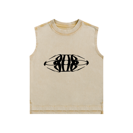Beau Chaos Kids' "Tall & Wide Stretch" Logo Snow Washed Tank Top