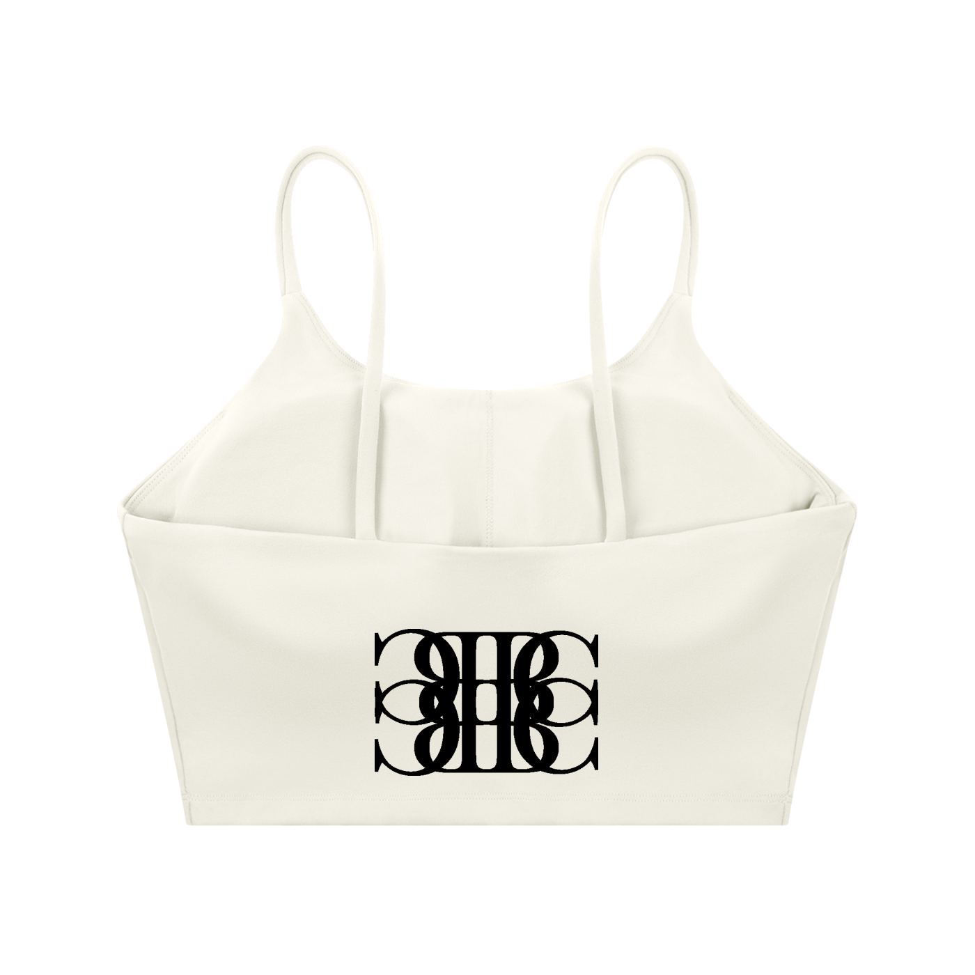 Beau Chaos Women's "Name & BC Mirror" Logo Spaghetti Strap Yoga Sports Bra