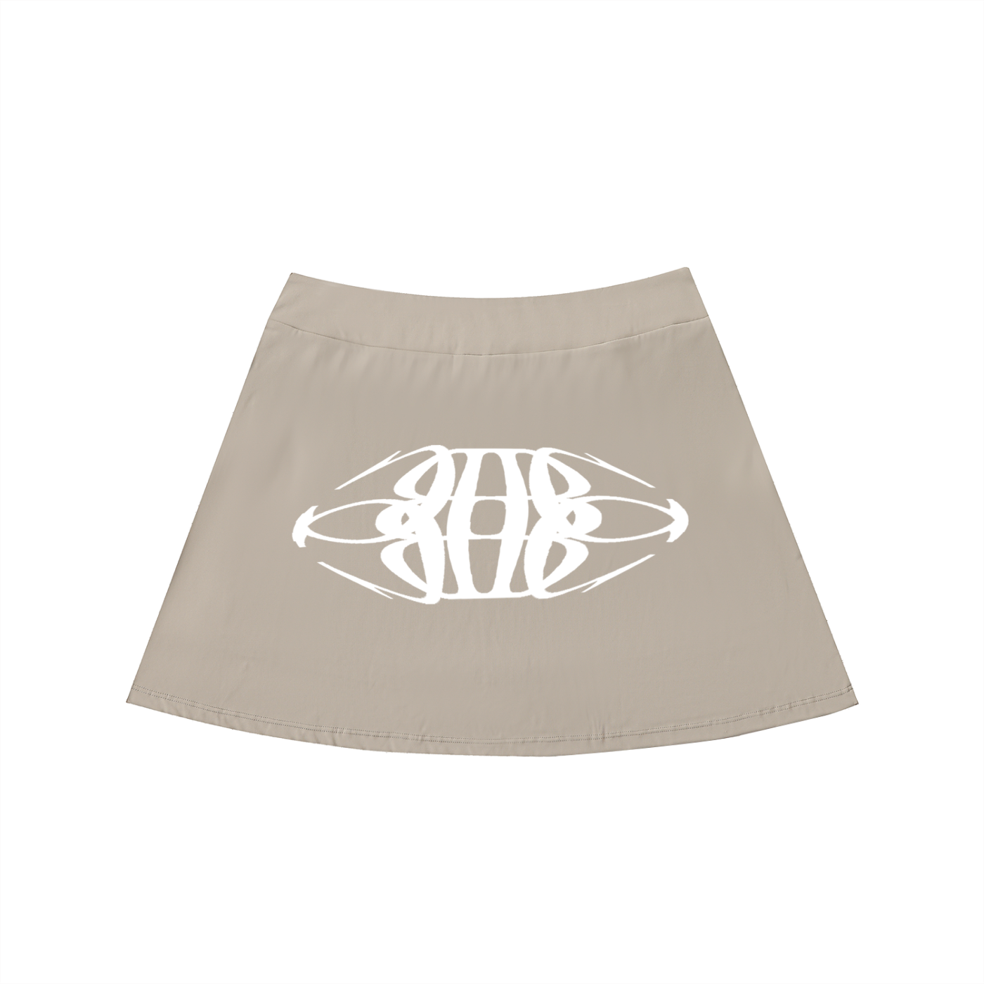 Beau Chaos Women's "Wide Stretch" Logo High-Waist Pocketed A-Line Skirt