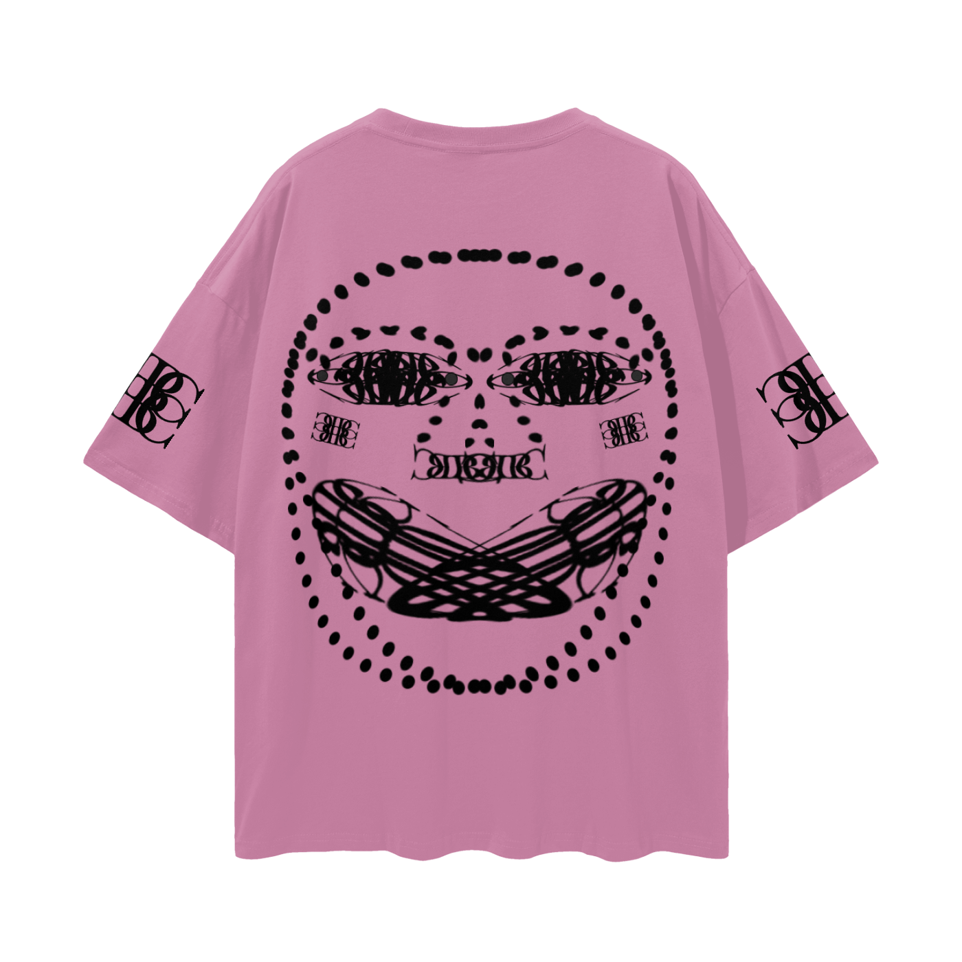 Beau Chaos Unisex " BC Mirror, Face Phase 1 & 2" Logo Streetwear Loose Drop Shoulder T-Shirt