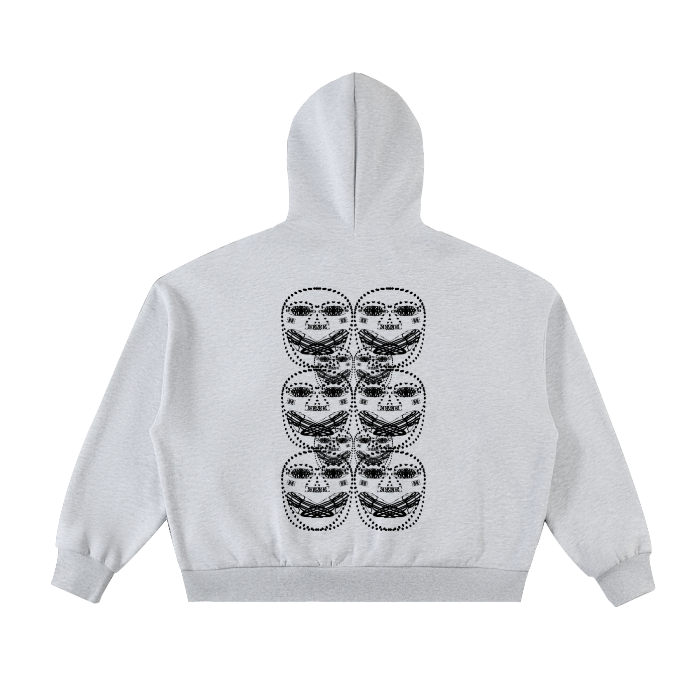 Beau Chaos Men's "BC Stack, Face Phase 2 & 3" Logo Full-Zip Boxy Hoodie